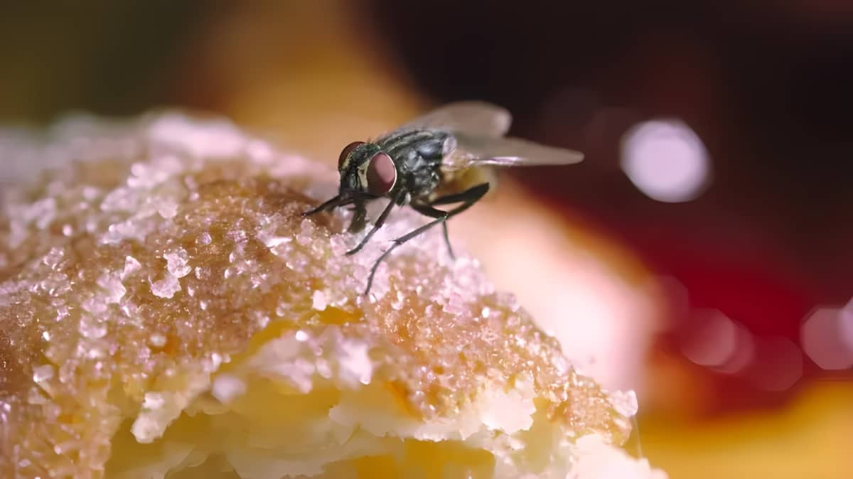 A fly on a sugary food item
