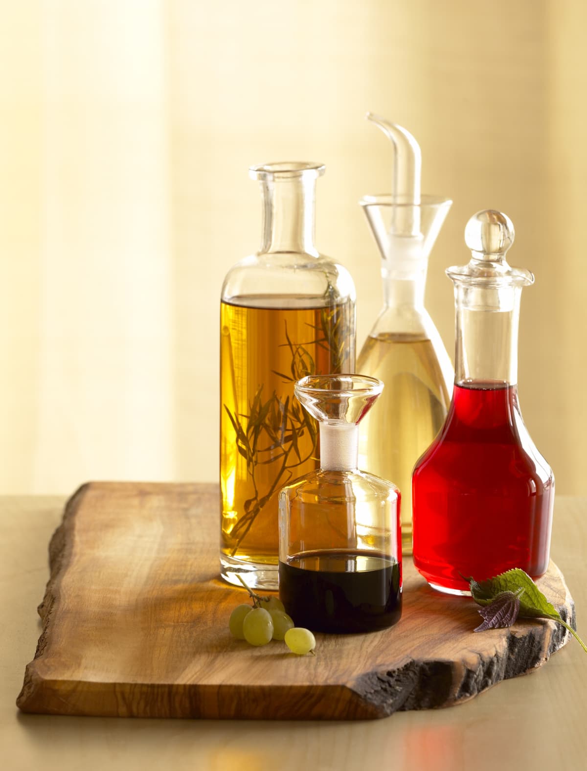 An assortment of vinegars