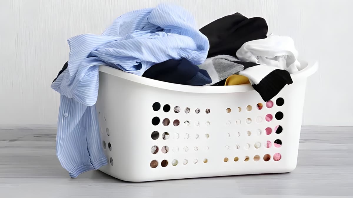 A basket full of laundry