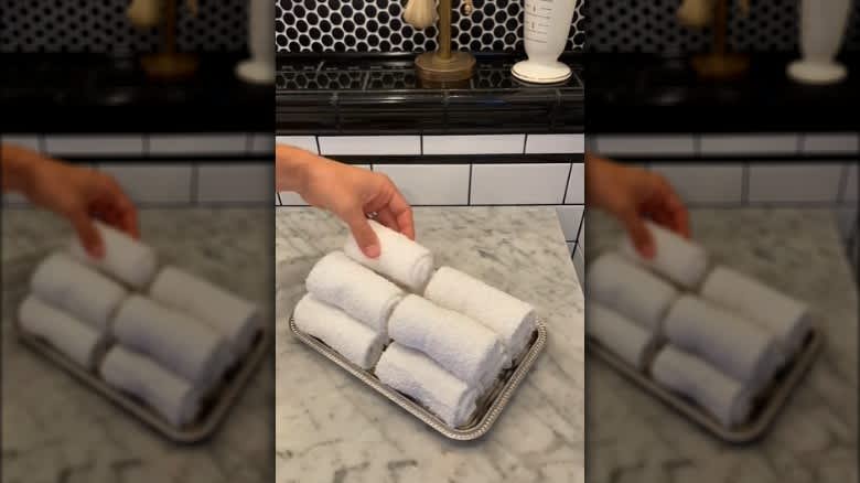 Use This Fancy Dollar Store Hack To Upgrade Your Bathroom Hand Towels