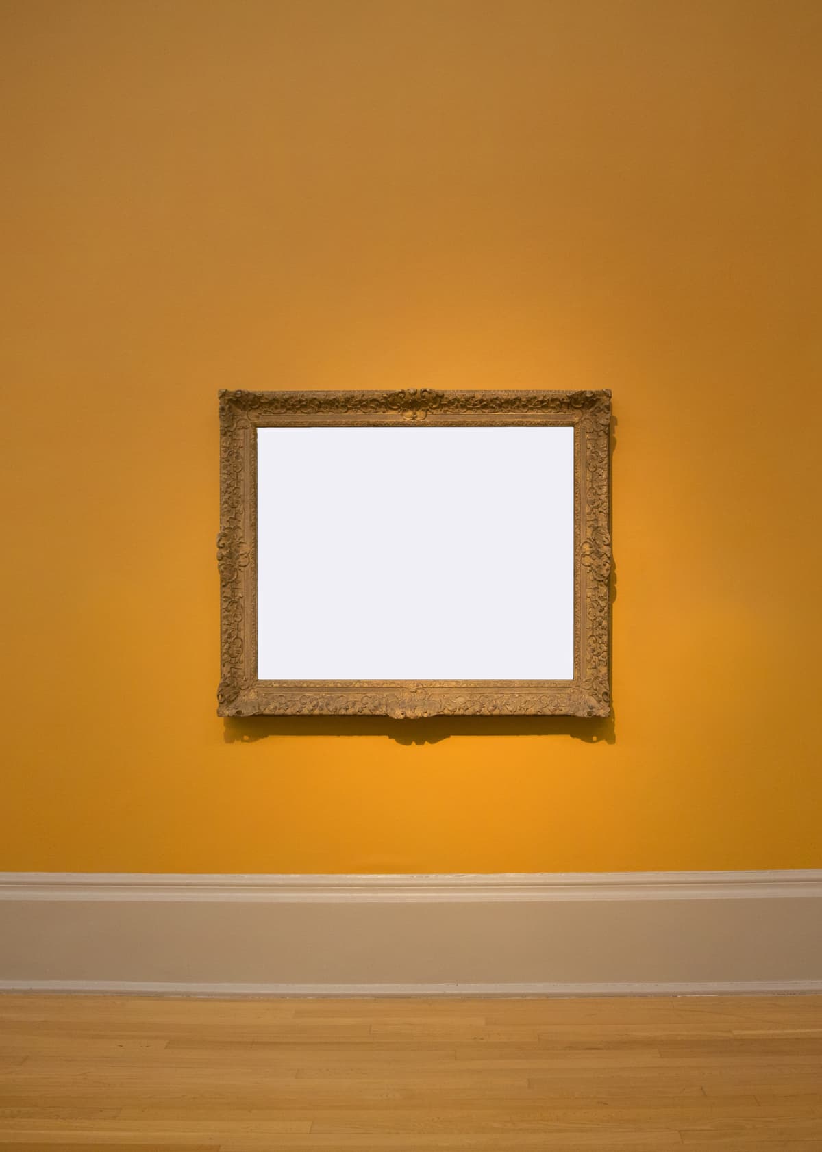Blank frame hanging on a wall.