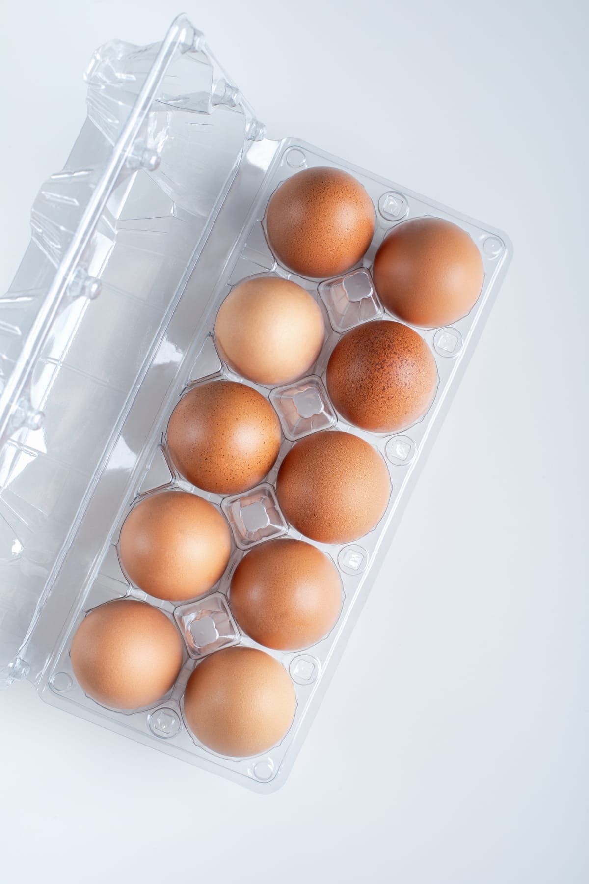 Plastic carton of eggs