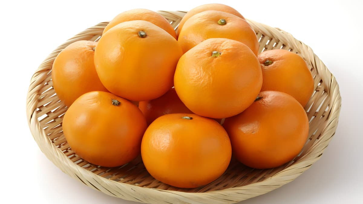 Pile of mandarin oranges