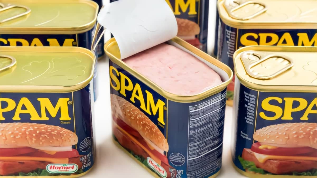 Opened can of spam