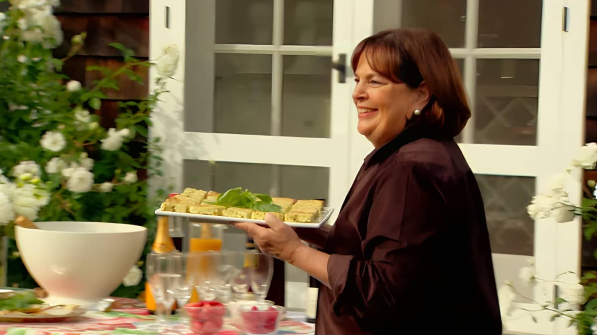 Side view of Ina Garten smiling