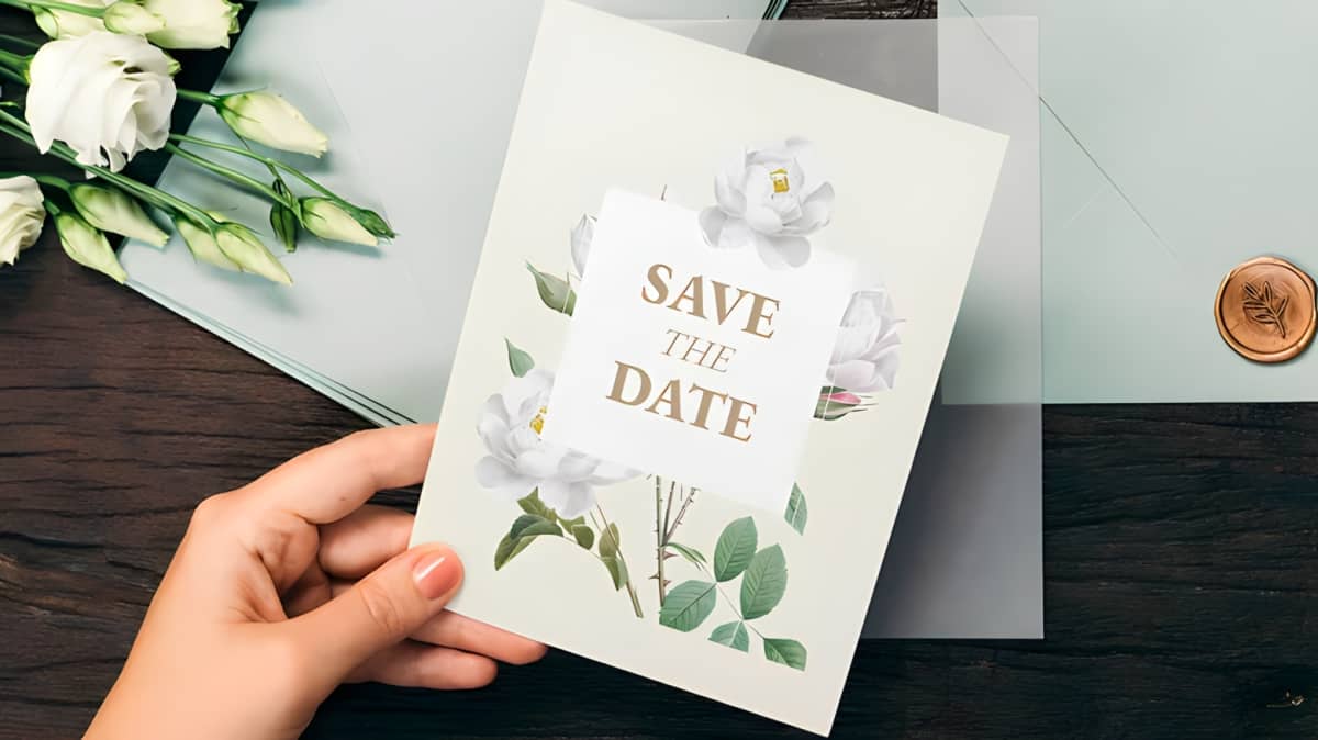 A save the date card 