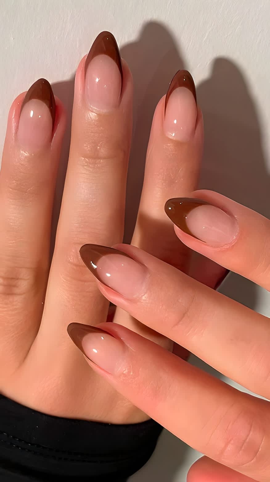 Nails with brown tips