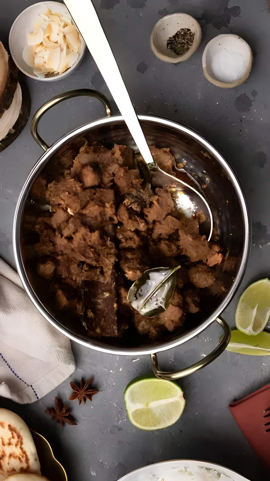 Beef rendang on a pan