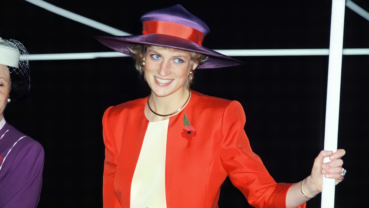 Princess Diana smiling.